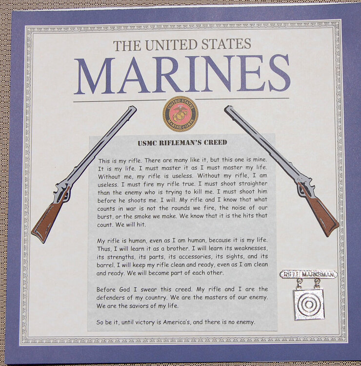 Riflemans Creed/Marksman Medal