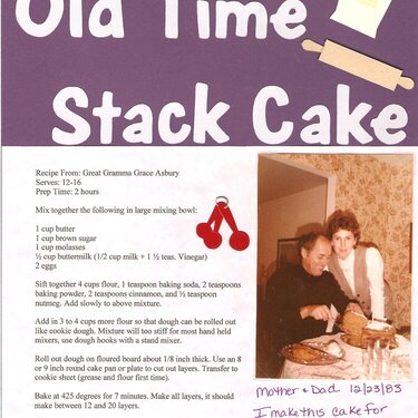 Old Time Stack Cake Recipe