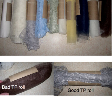 TP roll as fabric holder