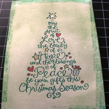 stamped christmas card