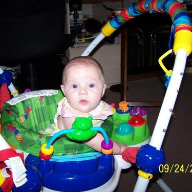 She loves playing in her jumperoo