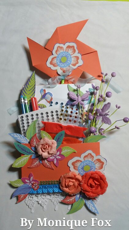 Floral loaded envelope by Monique Fox