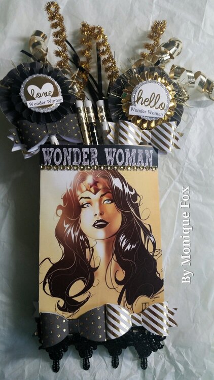 Wonder Woman mini loaded envelope by Monique Fox