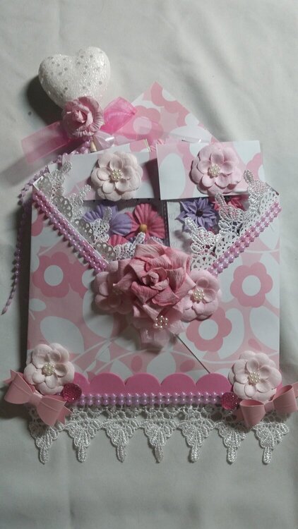 Pink loaded envelope by Monique Fox