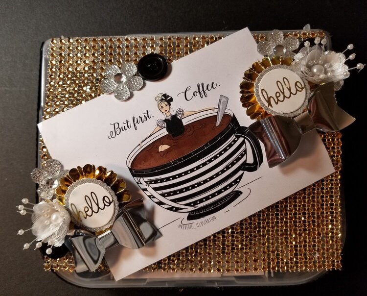 Coffee embellishment box &quot;But First Coffee&quot;