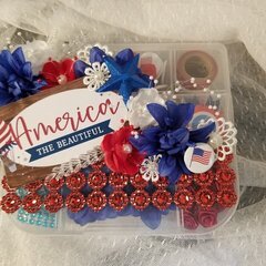 America the beautiful embellishment box by Monique Fox