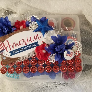 America the beautiful embellishment box by Monique Fox