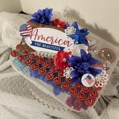 America the beautiful embellishment box by Monique Fox