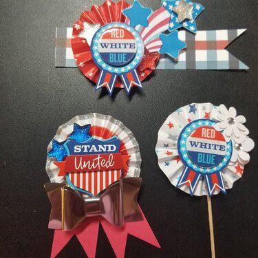 Patriotic embellishments by Monique Nicole Fox