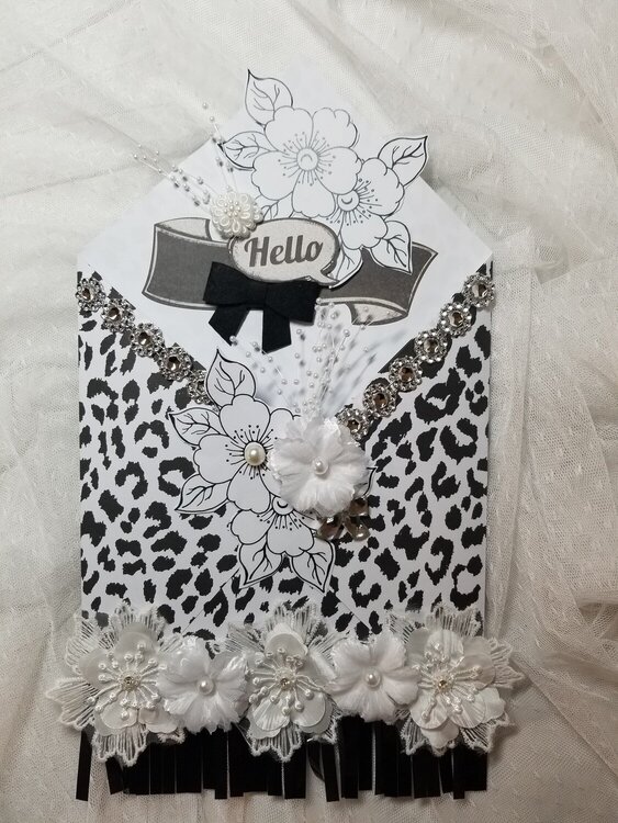 Black and white loaded envelope by Monique Nicole Fox