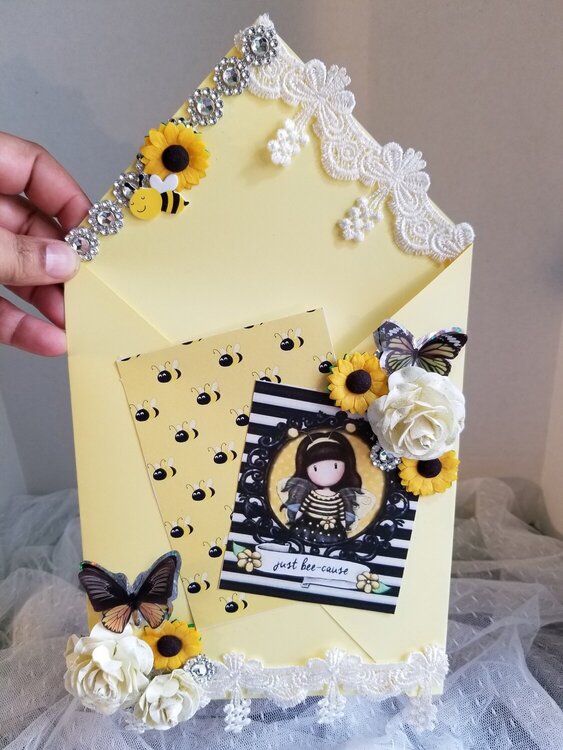 Just Bee-cause loaded envelope by Monique Fox