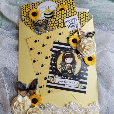 Just Bee-cause loaded envelope by Monique Fox