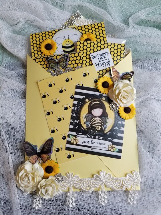 Just Bee-cause loaded envelope by Monique Fox