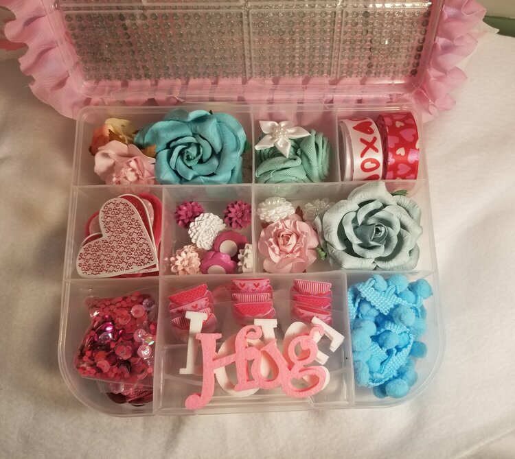 Valentine&#039;s Day embellishment box by Monique Fox
