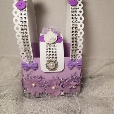 Purple paper purse