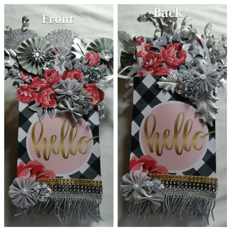 Hello floral loaded envelope by Monique Fox