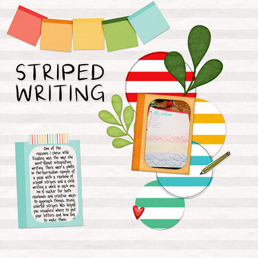 striped writing
