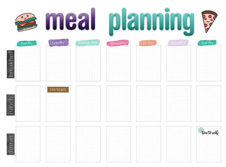 meal planning spread