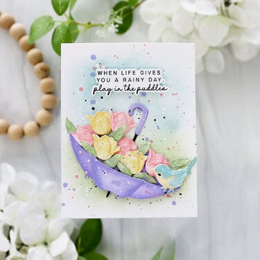 Ink Blended Floral Card
