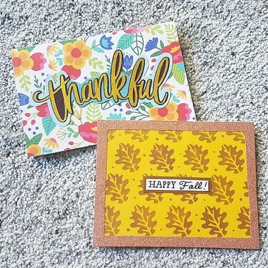Thankful & Happy Fall Cards