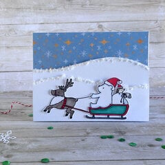 Christmas Snow Ride Card