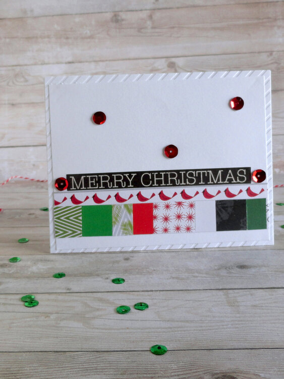 Christmas Card Using Scraps