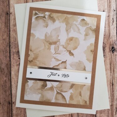 Floral Notecard in natural tones