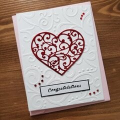 Filigree Heart Wedding Card