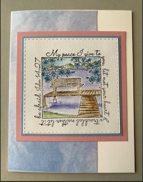 Art Impressions Peaceful Lake Scene Card