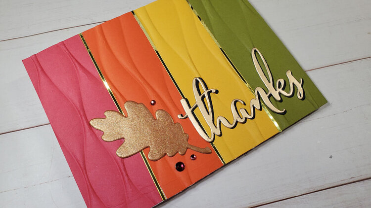 Fall Color Blocking with Hero Arts Textured Leaves Die Cuts