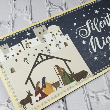 Silent Night Slimline Christmas Card