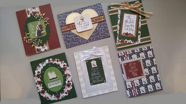 Christmas Cards with Away in a Manger by Echo Park Paper Co.