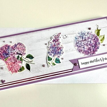 Hydrangea slimline card