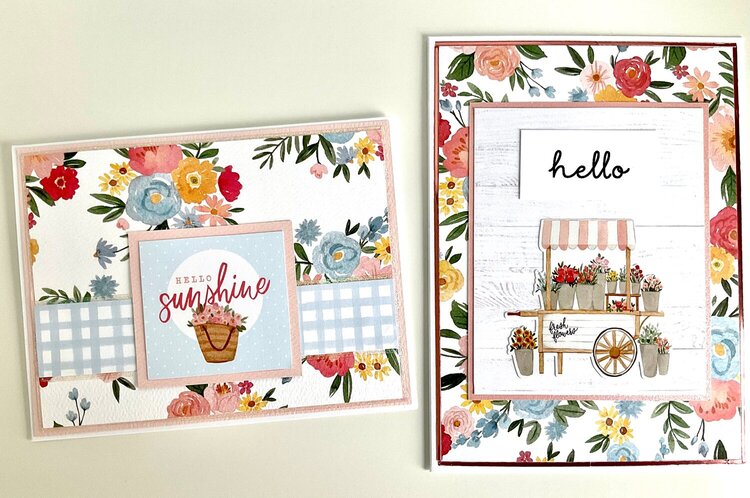 A2 summer floral cards