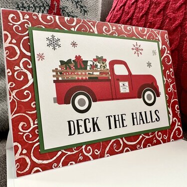 Deck the halls truck card