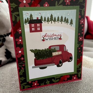 Christmas card with truck
