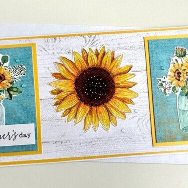 Mothers Day Sunflower slimline card