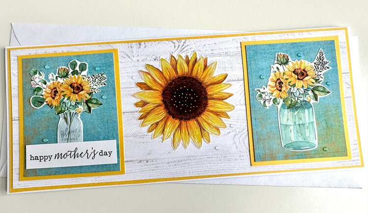 Mothers Day Sunflower slimline card