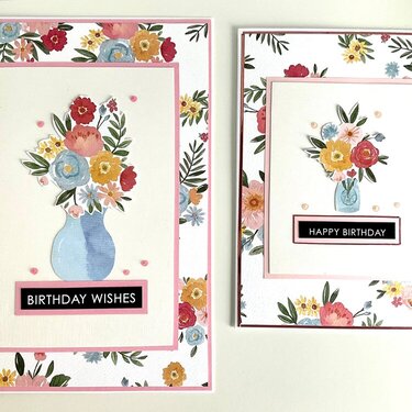 Birthday bouquet cards