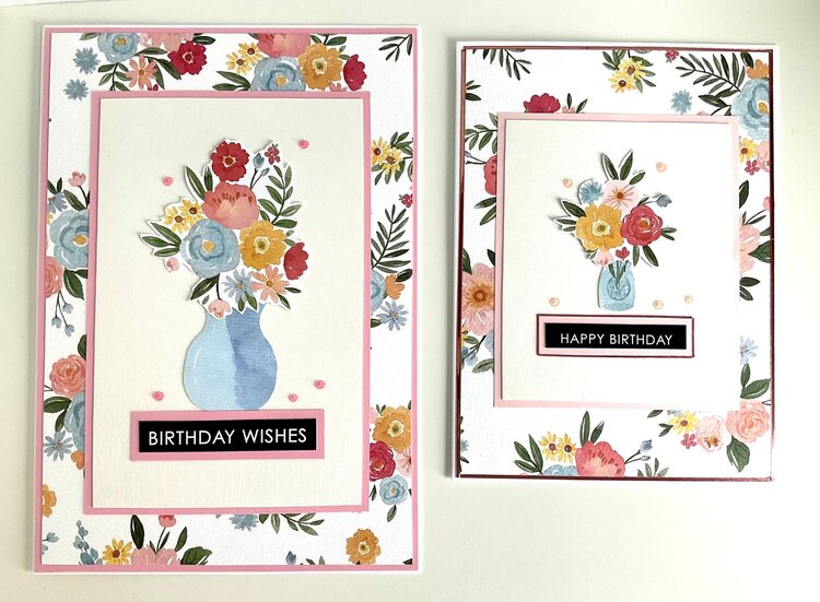 Birthday bouquet cards