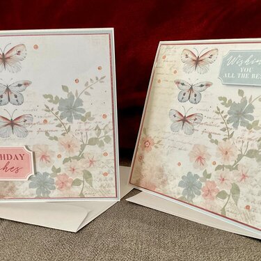 Butterfly square cards