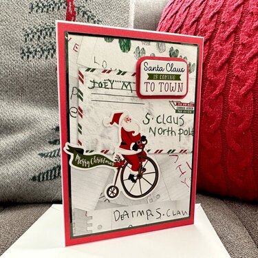 Santa bike card & Santa letters card