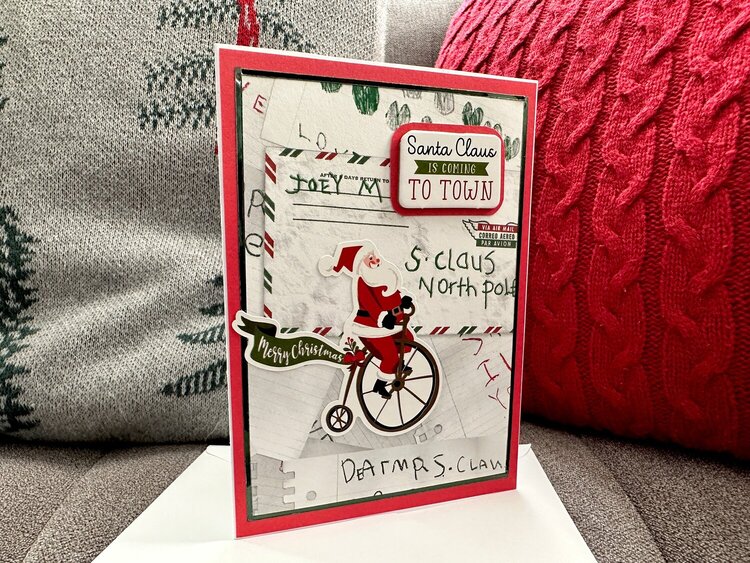 Santa bike card &amp; Santa letters card