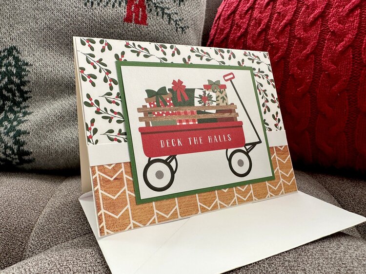 Christmas wagon card