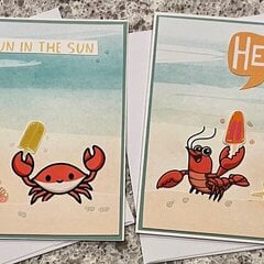 Beach critter note cards