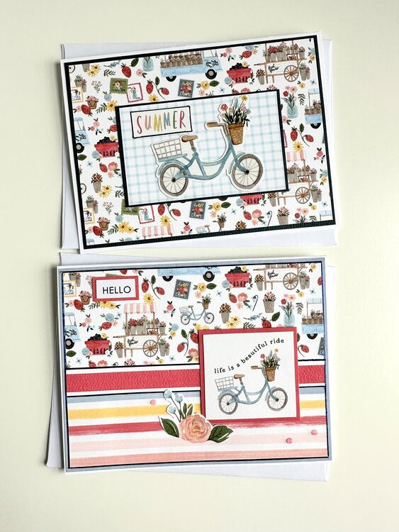 Summer bicycle cards