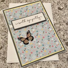 Sympathy card with butterfly