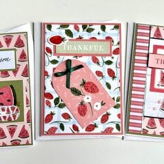 Watermelon & strawberry mini cards