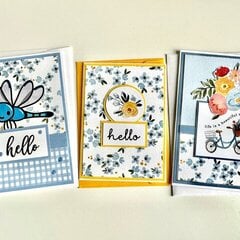 Summer forget-me-not mini cards