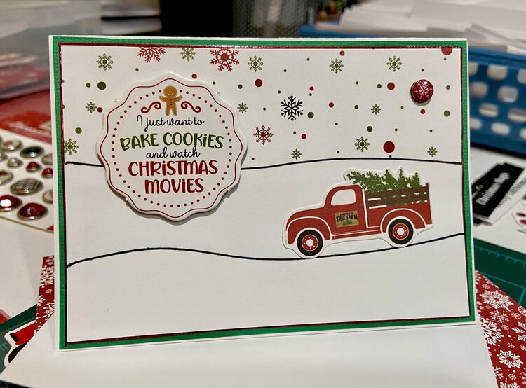 Christmas truck card